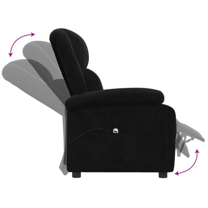 vidaXL Fauteuil relax électrique velours noir