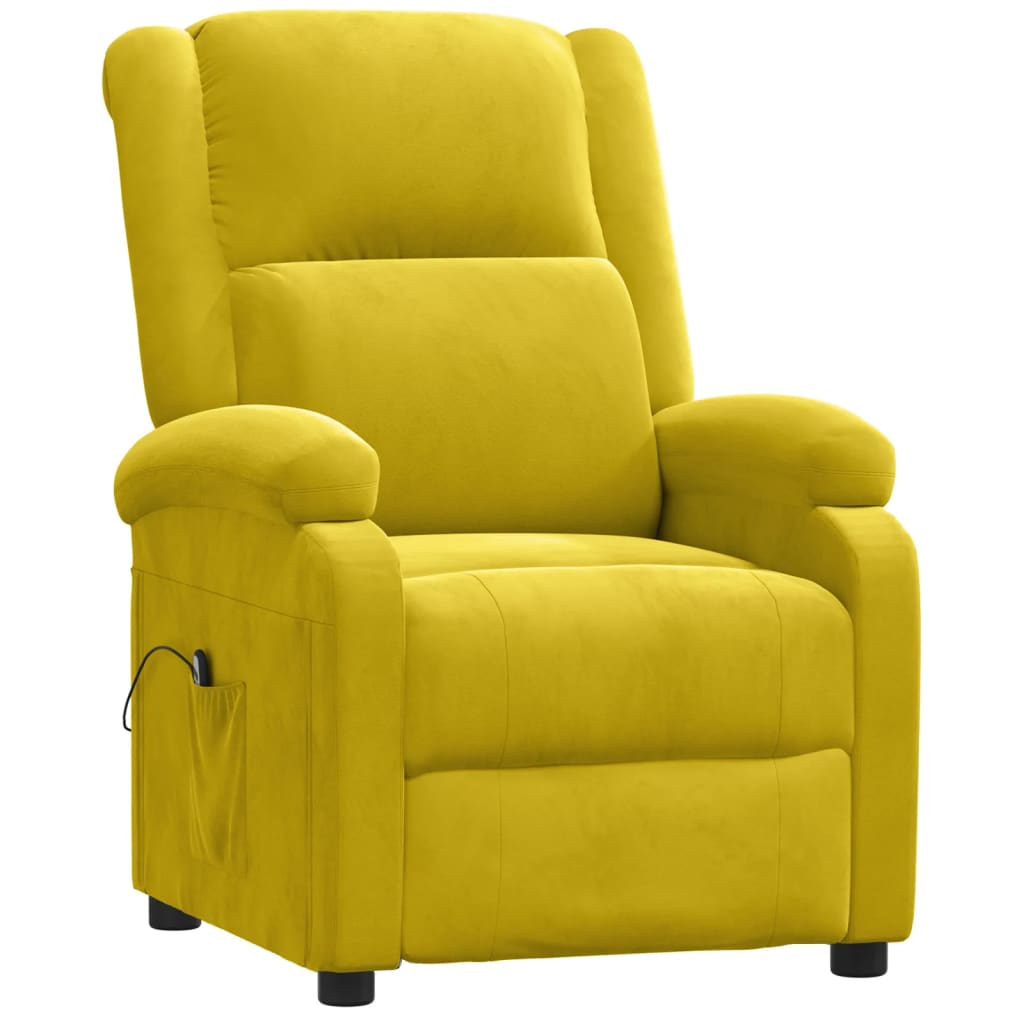 vidaXL Relaxsessel Elektrisch Gelb Samt