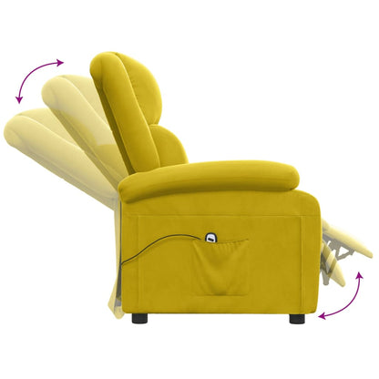 vidaXL Relaxsessel Elektrisch Gelb Samt