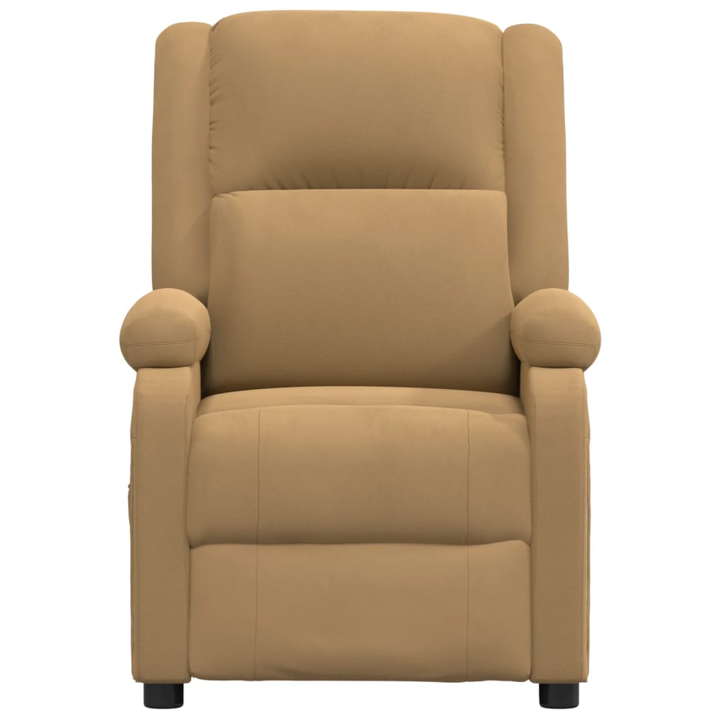 vidaXL Fauteuil relax électrique velours marron