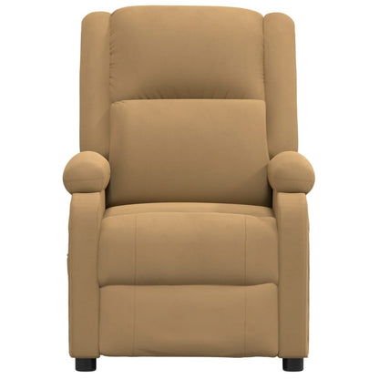 vidaXL Fauteuil relax électrique velours marron