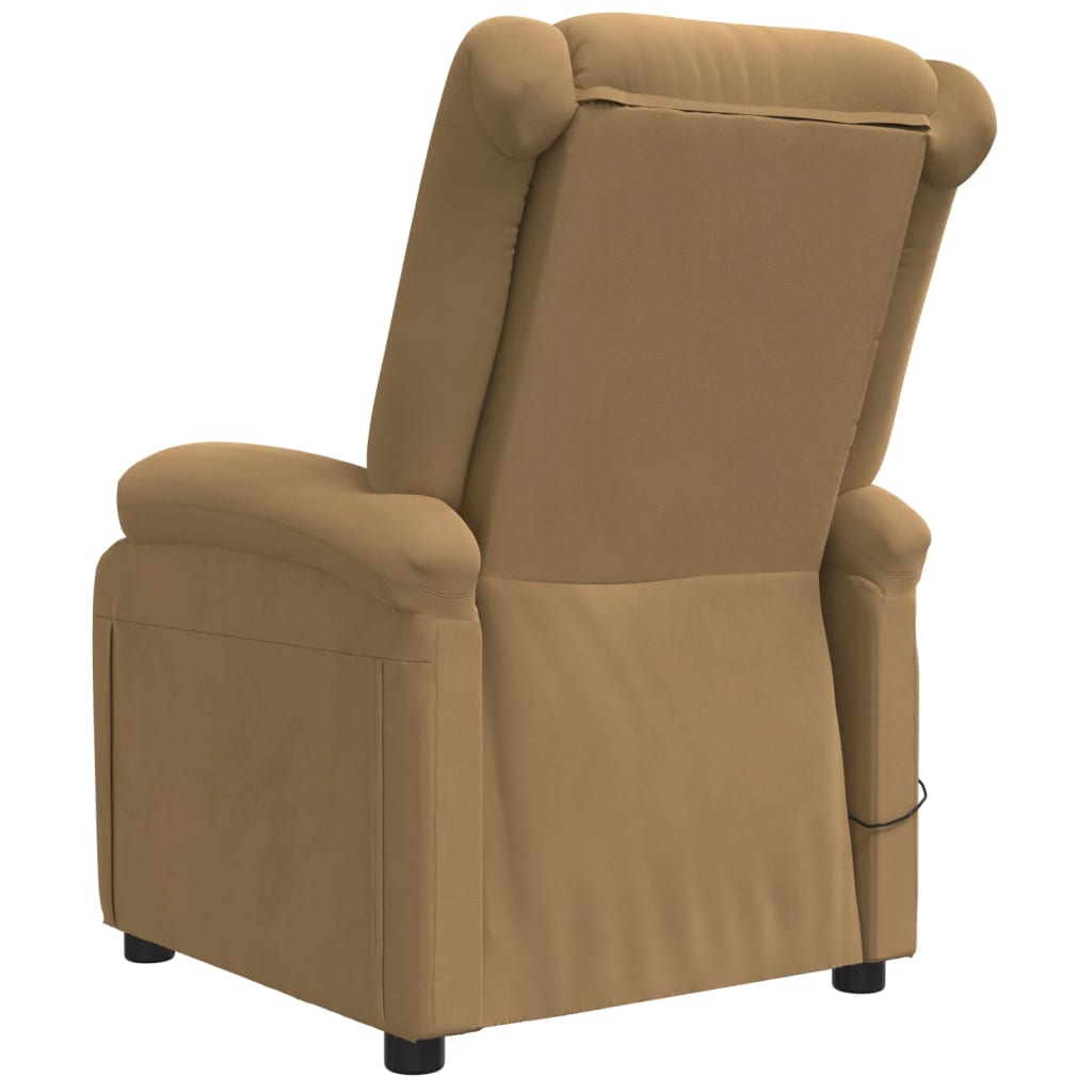 vidaXL Fauteuil relax électrique velours marron
