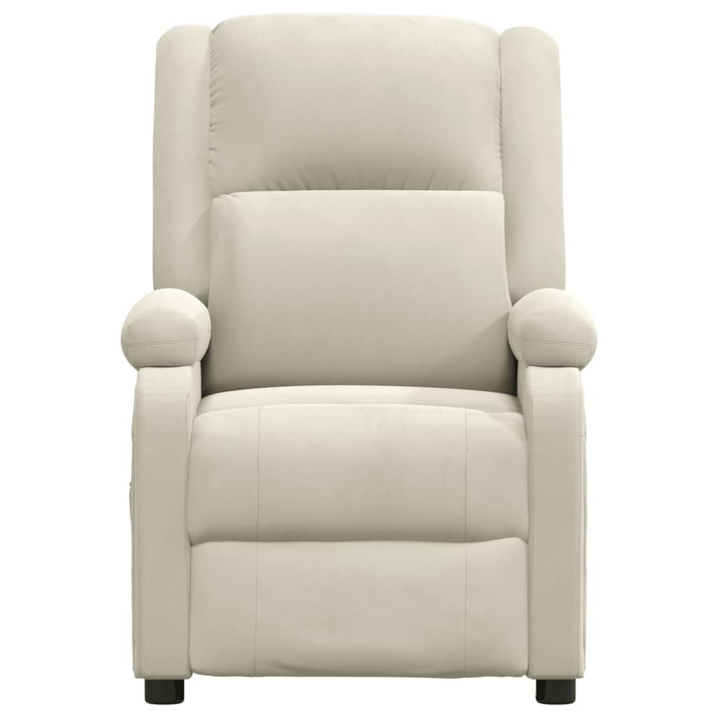 vidaXL Relaxsessel Elektrisch Creme Samt