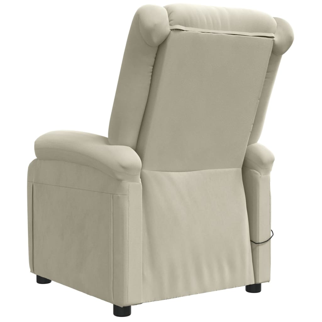 vidaXL Relaxsessel Elektrisch Creme Samt