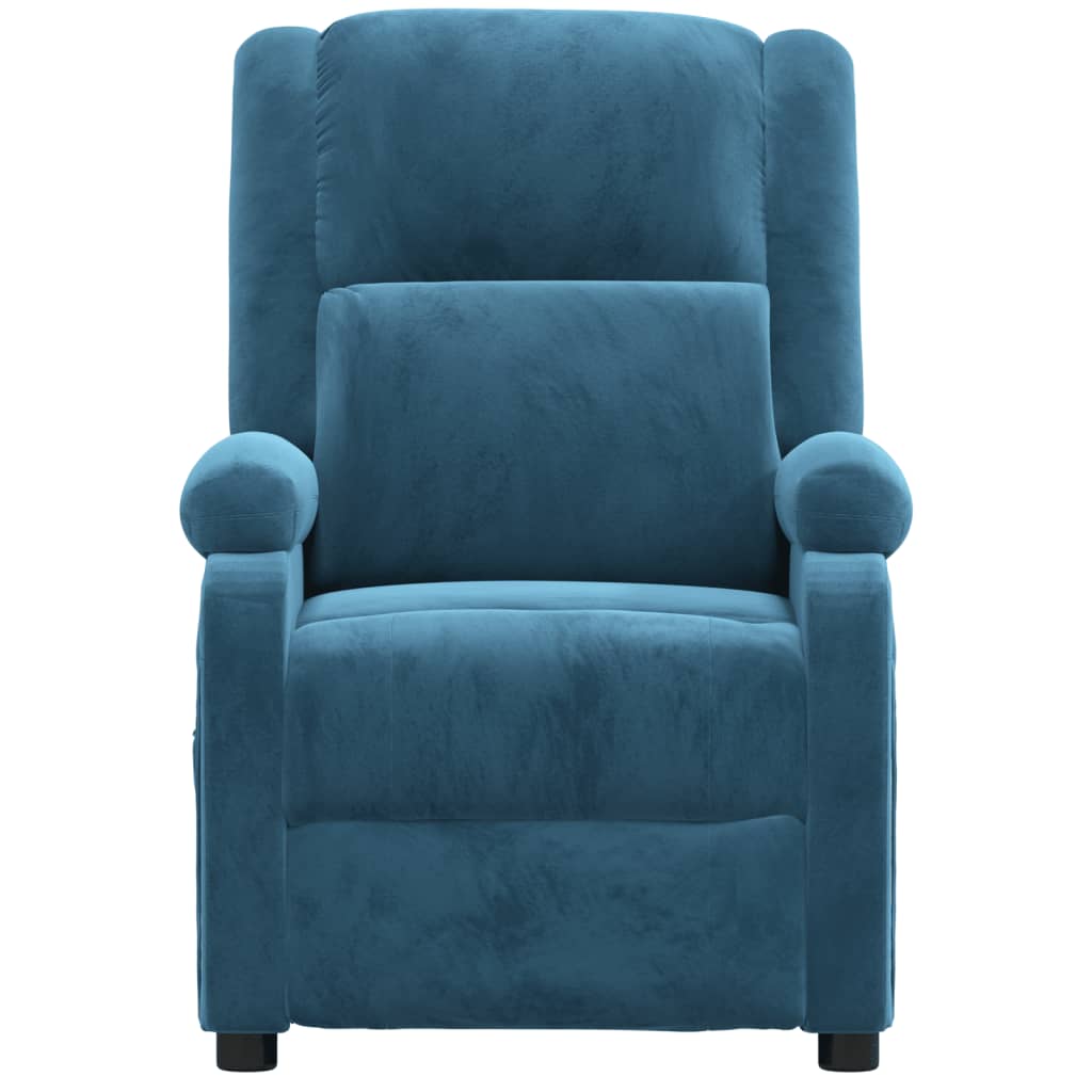 vidaXL Relaxsessel Elektrisch Blau Samt