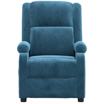vidaXL Relaxsessel Elektrisch Blau Samt
