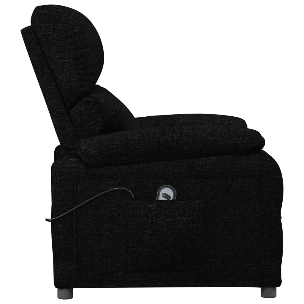 vidaXL Fauteuil relax électrique noir en tissu