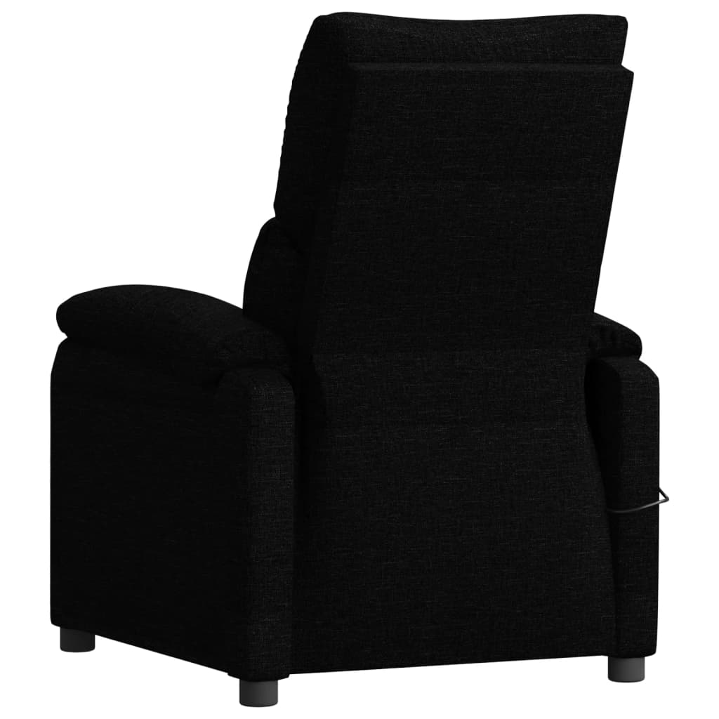 vidaXL Fauteuil relax électrique noir en tissu
