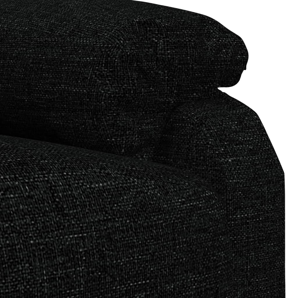 vidaXL Fauteuil relax électrique noir en tissu