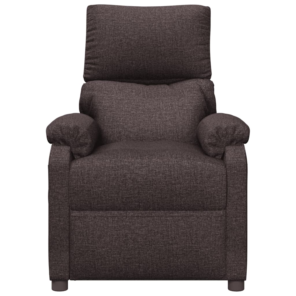 vidaXL Fauteuil relax électrique marron foncé en tissu
