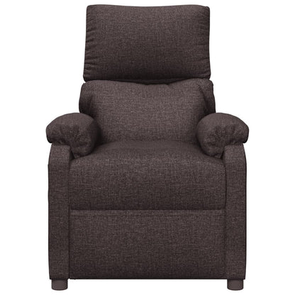 vidaXL Fauteuil relax électrique marron foncé en tissu