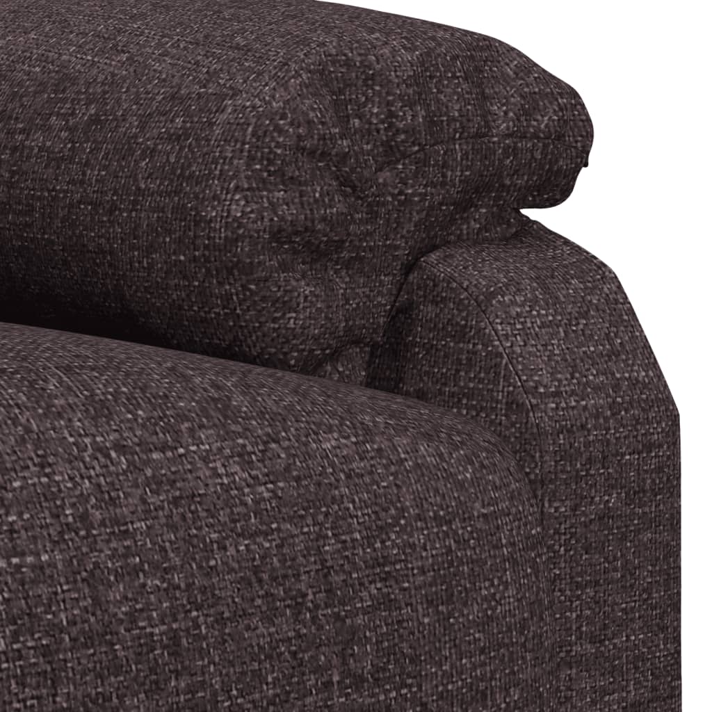vidaXL Fauteuil relax électrique marron foncé en tissu