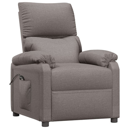 vidaXL Fauteuil relax électrique tissu taupe