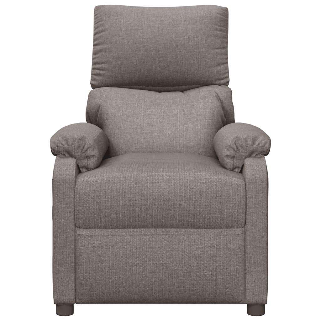 vidaXL Fauteuil relax électrique tissu taupe