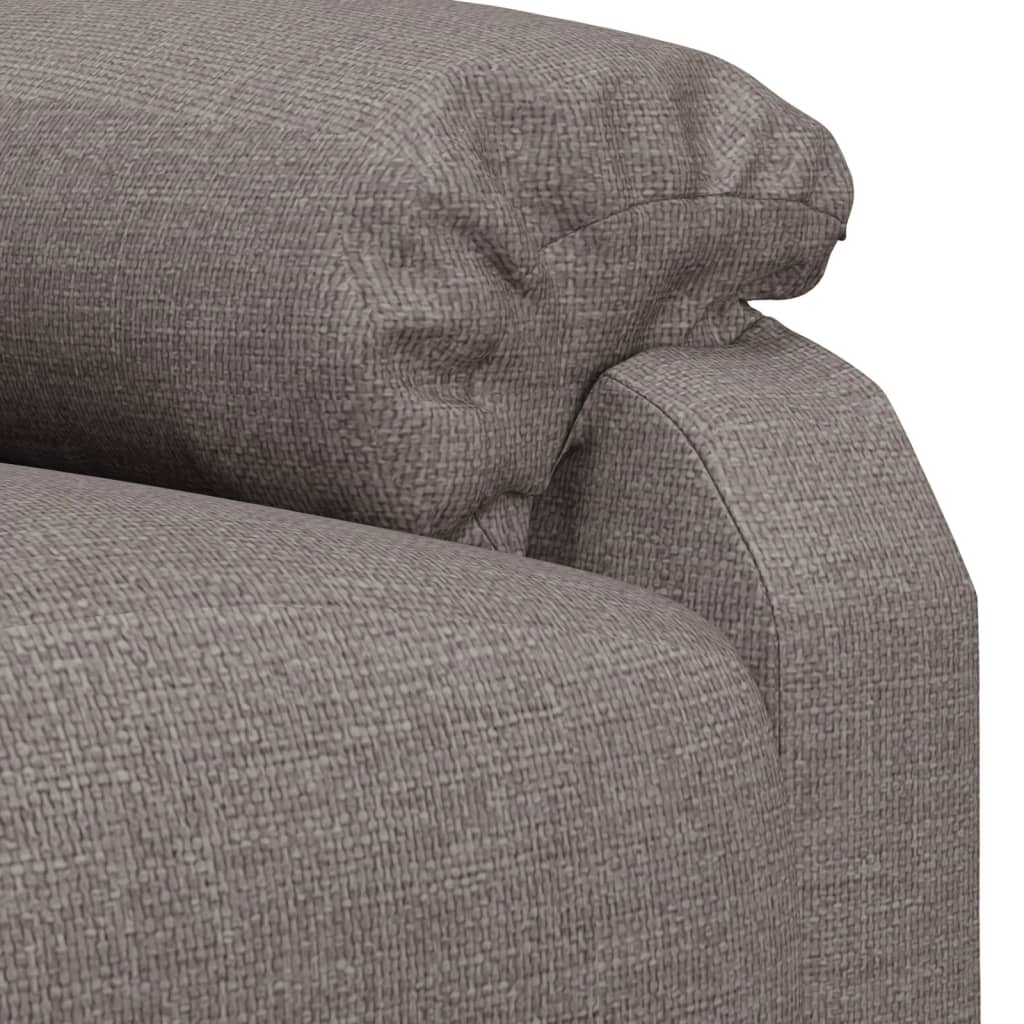 vidaXL Fauteuil relax électrique tissu taupe