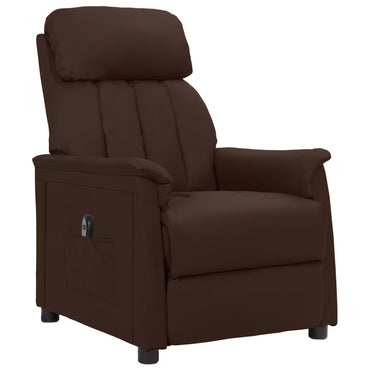 vidaXL Elektrischer Relaxsessel Braun Kunstleder