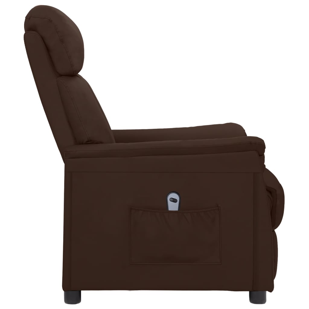 vidaXL Elektrischer Relaxsessel Braun Kunstleder