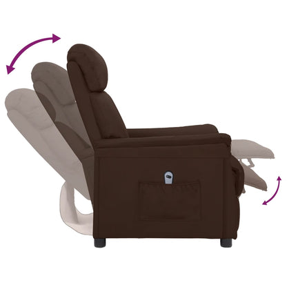 vidaXL Elektrischer Relaxsessel Braun Kunstleder