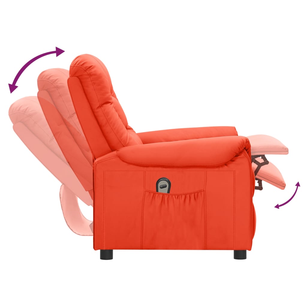 vidaXL Relaxsessel Elektrisch Rot Kunstleder
