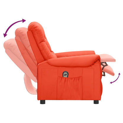vidaXL Relaxsessel Elektrisch Rot Kunstleder