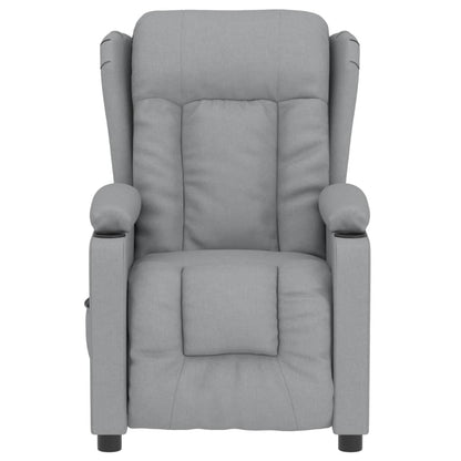 vidaXL Fauteuil relax électrique Gris clair Tissu