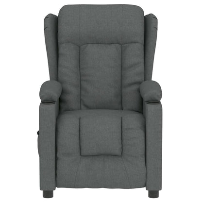 vidaXL Fauteuil relax électrique en tissu gris foncé