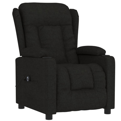 vidaXL Fauteuil relax électrique noir en tissu