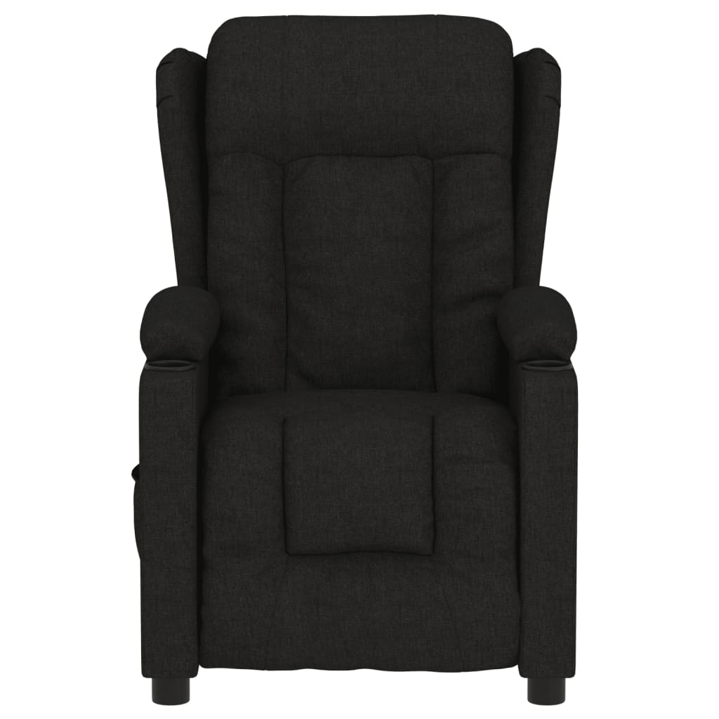 vidaXL Fauteuil relax électrique noir en tissu