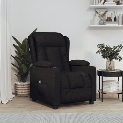 vidaXL Fauteuil relax électrique noir en tissu
