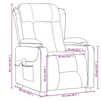 vidaXL Relaxsessel Elektrisch Braun Stoff
