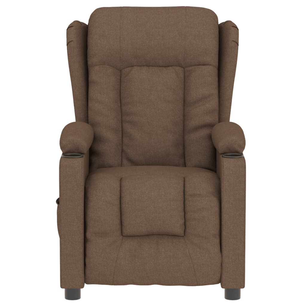 vidaXL Relaxsessel Elektrisch Braun Stoff