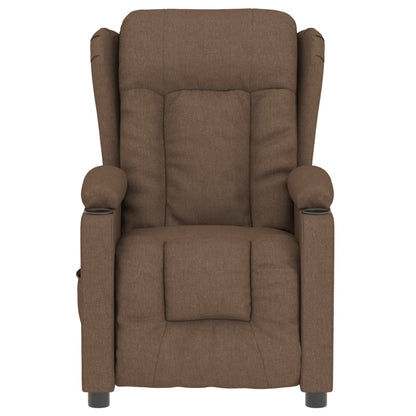 vidaXL Relaxsessel Elektrisch Braun Stoff