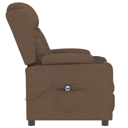 vidaXL Relaxsessel Elektrisch Braun Stoff