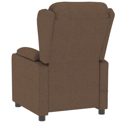 vidaXL Relaxsessel Elektrisch Braun Stoff