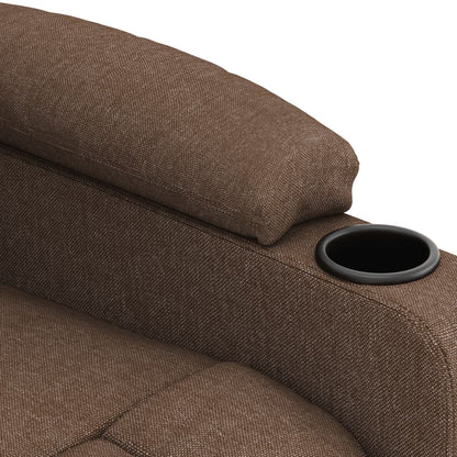 vidaXL Relaxsessel Elektrisch Braun Stoff