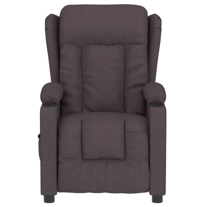 vidaXL Fauteuil relax électrique marron foncé en tissu