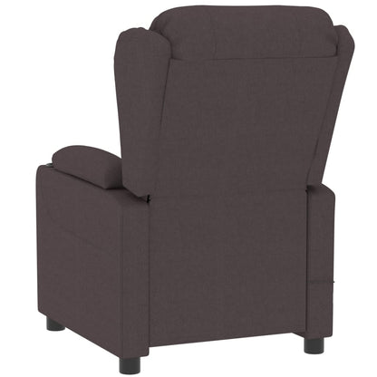 vidaXL Fauteuil relax électrique marron foncé en tissu