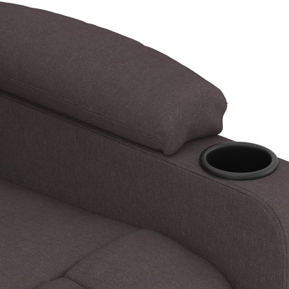 vidaXL Fauteuil relax électrique marron foncé en tissu