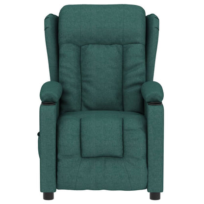 vidaXL Fauteuil relax électrique Vert foncé Tissu