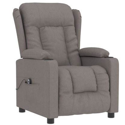 vidaXL Fauteuil relax électrique tissu taupe