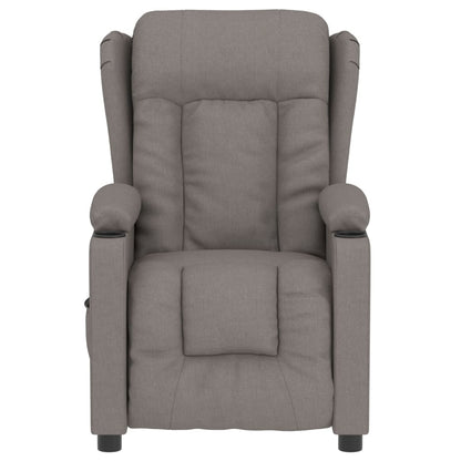 vidaXL Fauteuil relax électrique tissu taupe