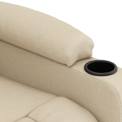 vidaXL Fauteuil de relaxation électrique crème tissu