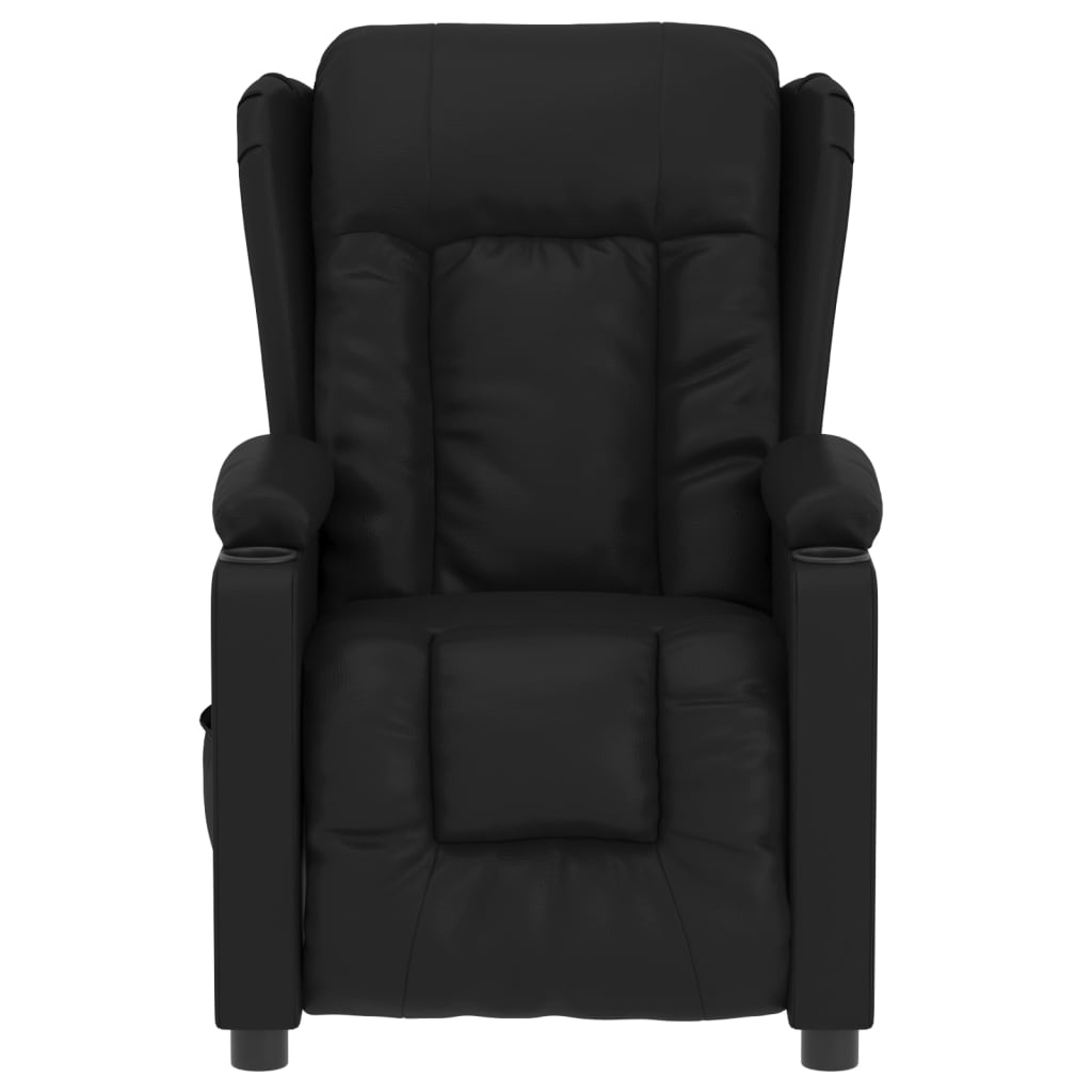 vidaXL Fauteuil de relaxation électrique noir en similicuir