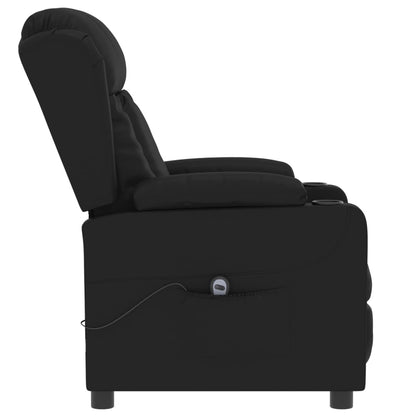 vidaXL Fauteuil de relaxation électrique noir en similicuir