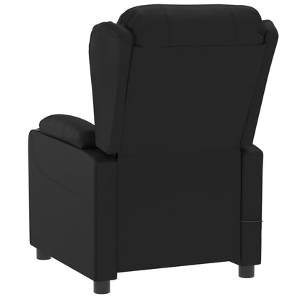 vidaXL Fauteuil de relaxation électrique noir en similicuir