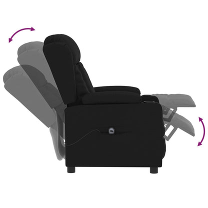 vidaXL Fauteuil de relaxation électrique noir en similicuir