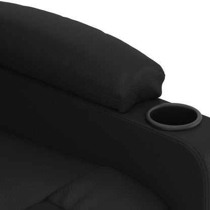 vidaXL Fauteuil de relaxation électrique noir en similicuir