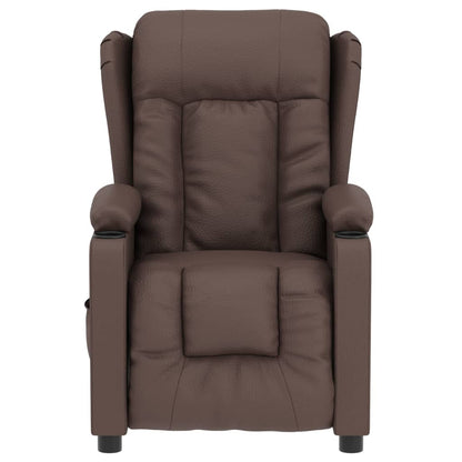 vidaXL Fauteuil inclinable électrique marron cuir artificiel