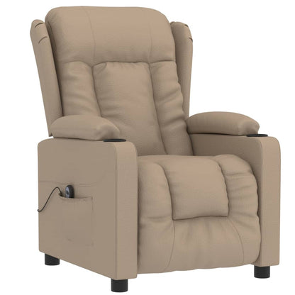 vidaXL Fauteuil de relaxation électrique, marron cappuccino, similicuir