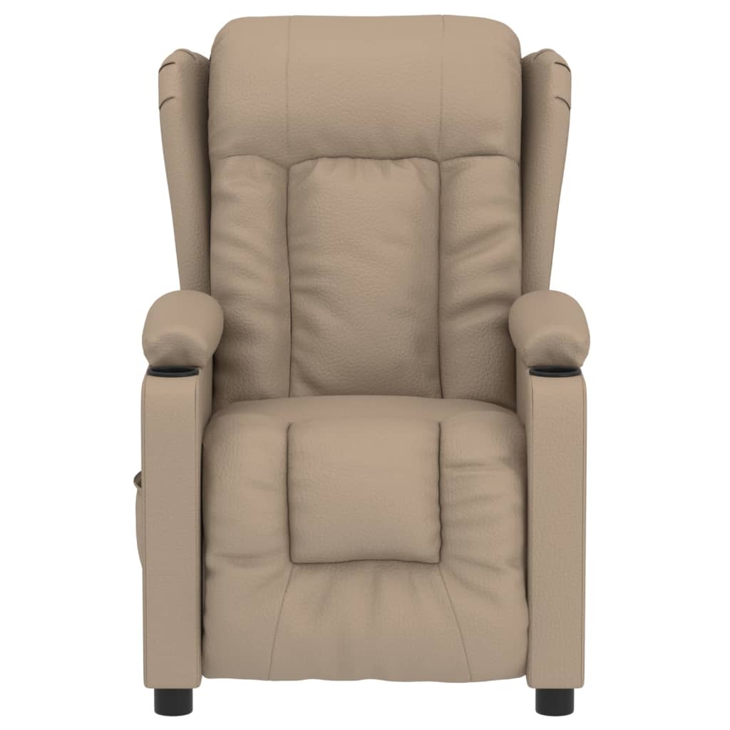 vidaXL Fauteuil de relaxation électrique, marron cappuccino, similicuir